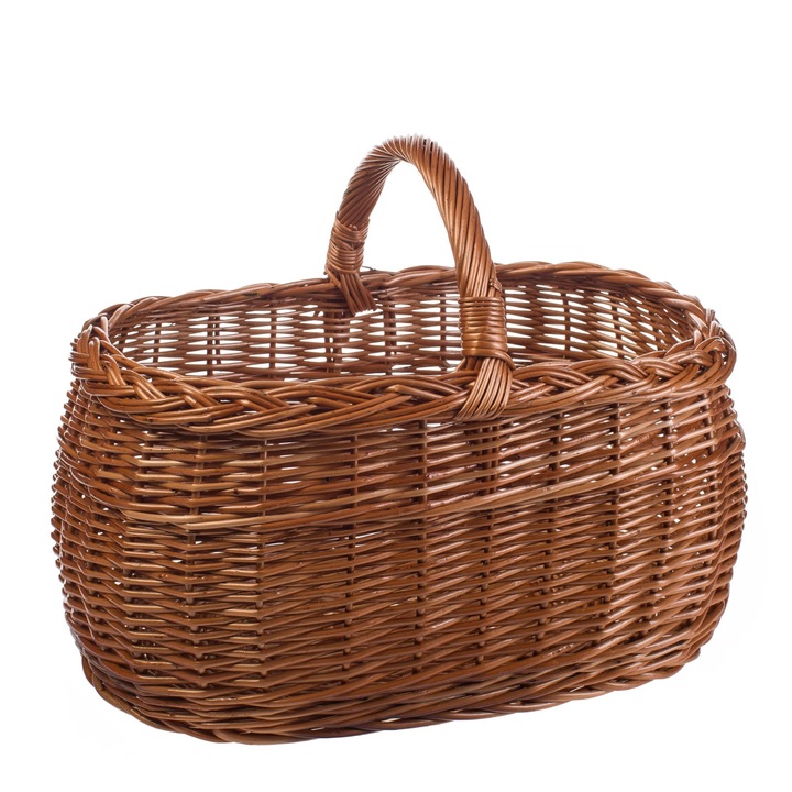 Cos din rachita naturala, BOGATECO, 30x45x23cm