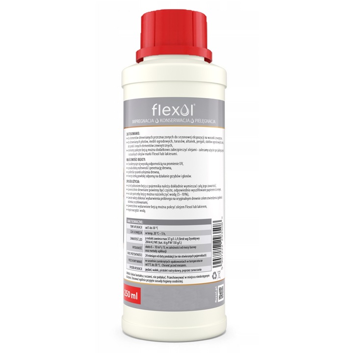 Lazura pentru lemn, Flexol, exterior, culoare bej, 0,25L