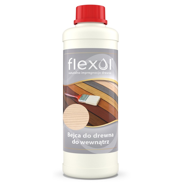 Solutie ecologica pentru lemn interior Flexol, 1L, culoare bej, aplicare usoara