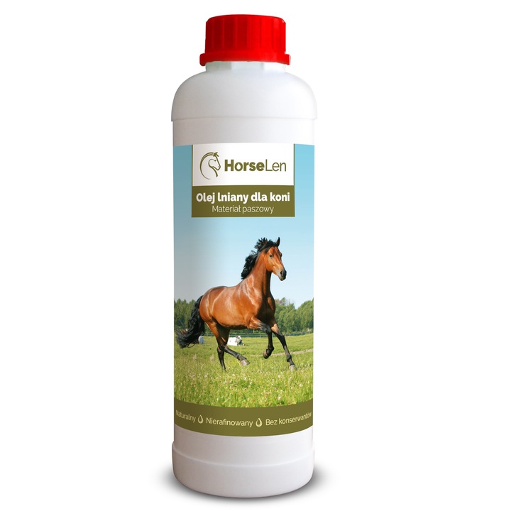 Ulei de in pentru cai, HORSELEN, 100% natural, 1L