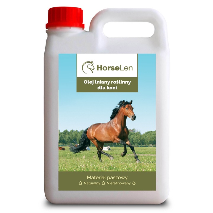 Ulei de in pentru cai, HORSELEN, 100% natural, 2L