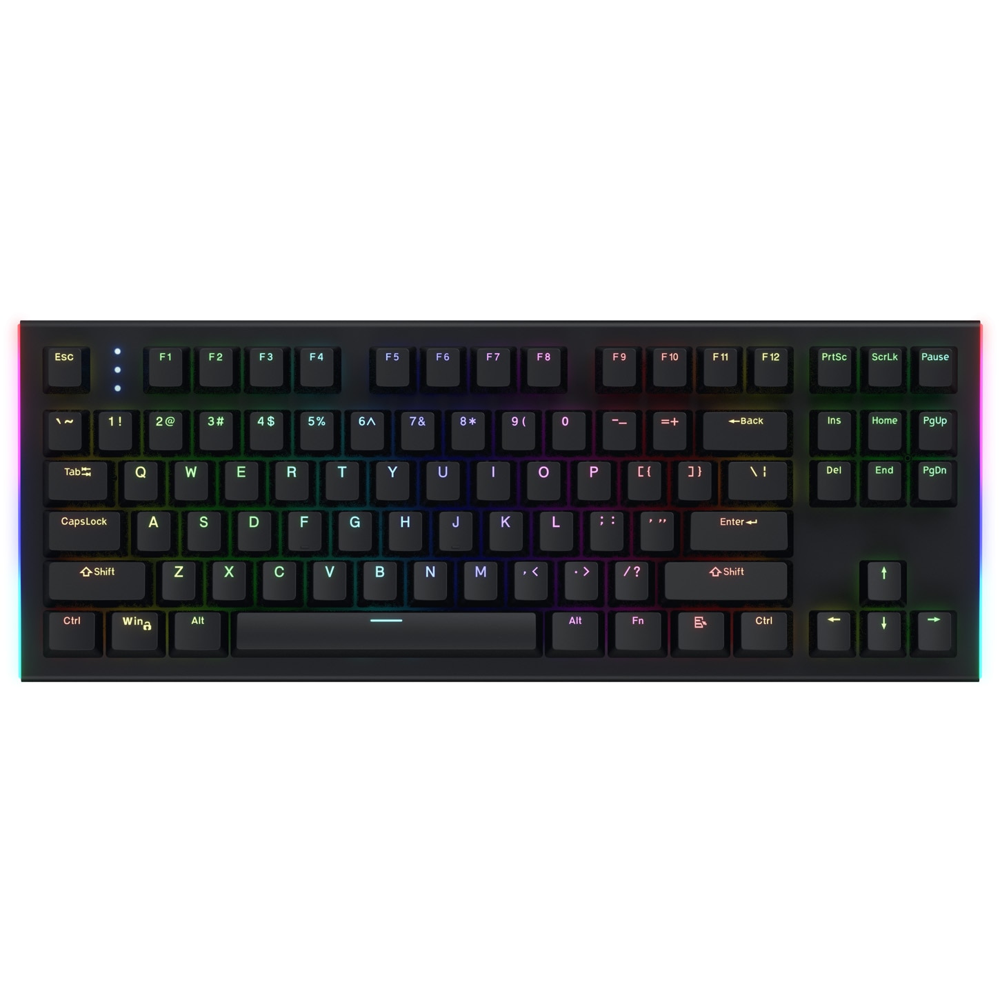 Tastatura gaming mecanica cu fir Hator Gravity X TKL, conectivitate USB, iluminare RGB, tip switch HATOR Aurum Orange Linear rev.2.0, material taste ABS, Negru