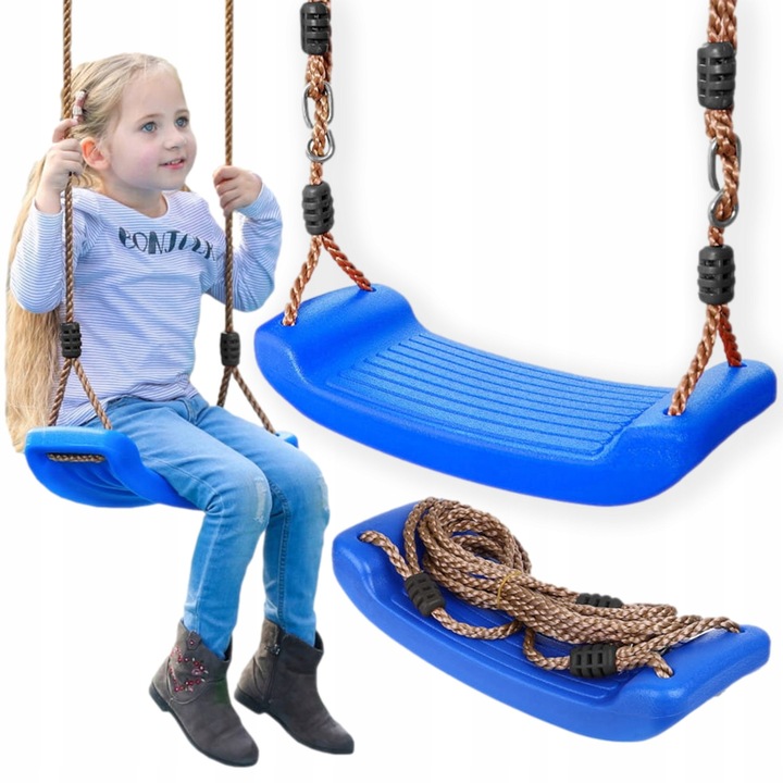 Детска люлка, PrzydaSie.pl, Пластмаса, Капацитет 70 кг, 3+, 43x16.5x175cm, Син