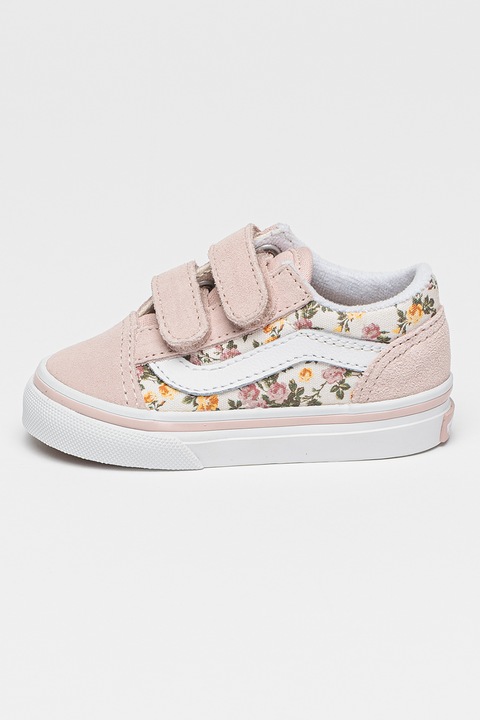 Vans, Tenisi de piele intoarsa Ols Skool V, Roz pastel
