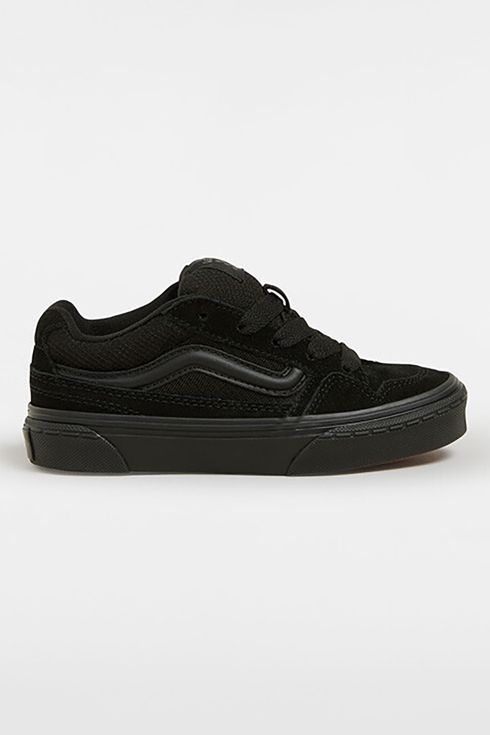 Vans, Pantofi sport cu insertii din piele intoarsa, Negru, 34 EU
