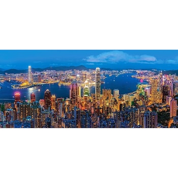 Puzzle Panoramic Castorland Hong Kong la Apus 60290, 600 piese Puzzle Panoramic Castorland Hong Kong la Apus 60290, 600 piese