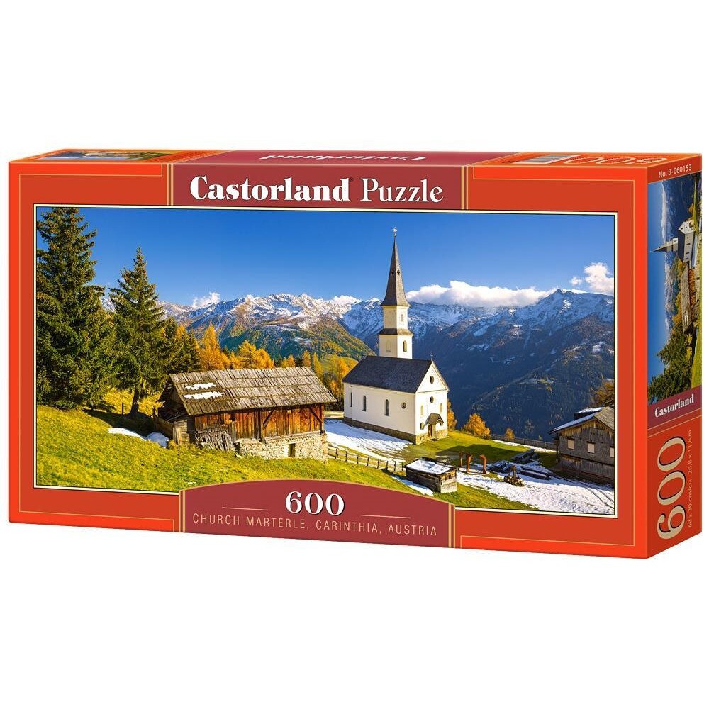 Puzzle Panoramic Castorland Church Marterle, Carinthia, Austria 60153, 600 piese