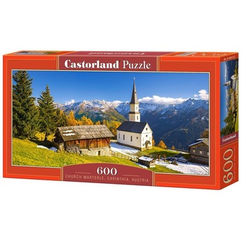 Puzzle Panoramic Castorland Church Marterle, Carinthia, Austria 60153, 600 piese Puzzle Panoramic Castorland Church Marterle, Carinthia, Austria 60153, 600 piese