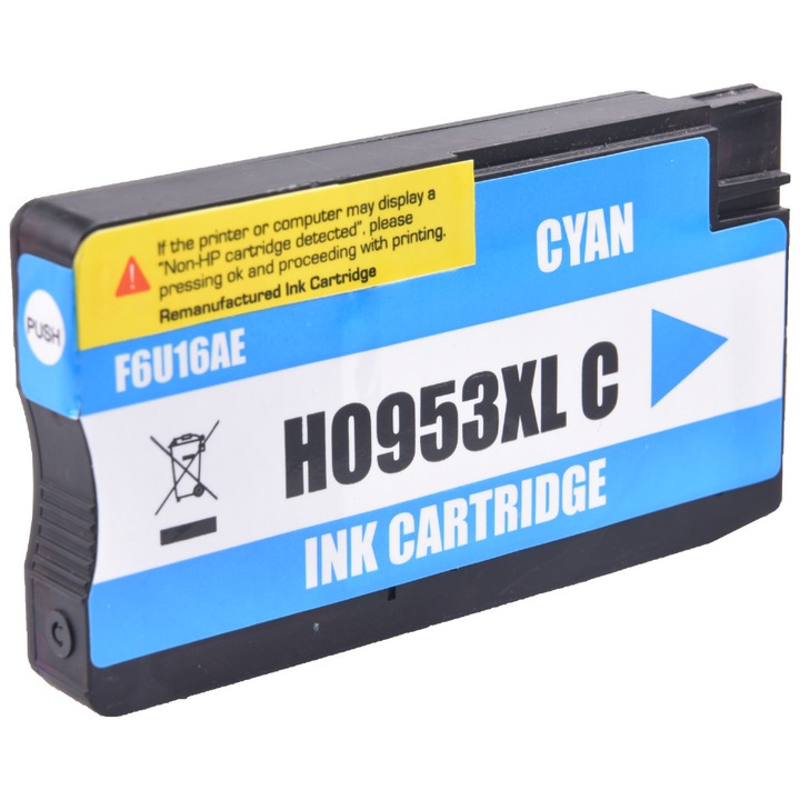 Cartus Compatibil HP 953XL,HP OfficeJet Pro 7740 WF/OfficeJet Pro 8200/Pro 8210/Pro 8216/Pro 8218/Pro 8710/Pro 8715/Pro 8718/Pro 8719/Pro 8720/Pro 8720/Pro 8725/Pro 8730 /Pro 8740 Cyan