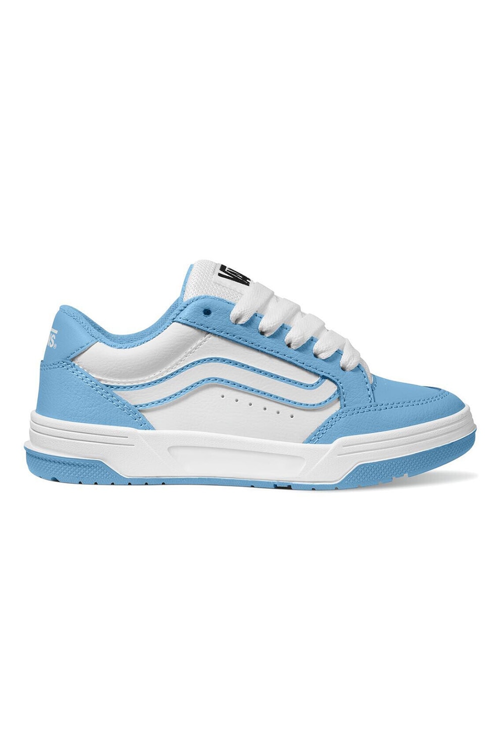 Vans, Pantofi sport cu detalii din piele Hylane, Alb, Albastru glaciar, 32 EU