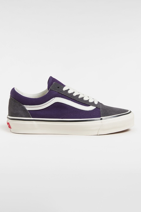Vans, Tenisi cu garnituri din piele intoarsa, Gri/Violet