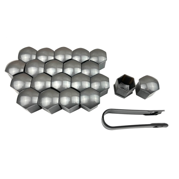 Set 20 Capacele Universale din ABS pentru Prezoane 17mm GRI cu Cheie extragere INGENIO