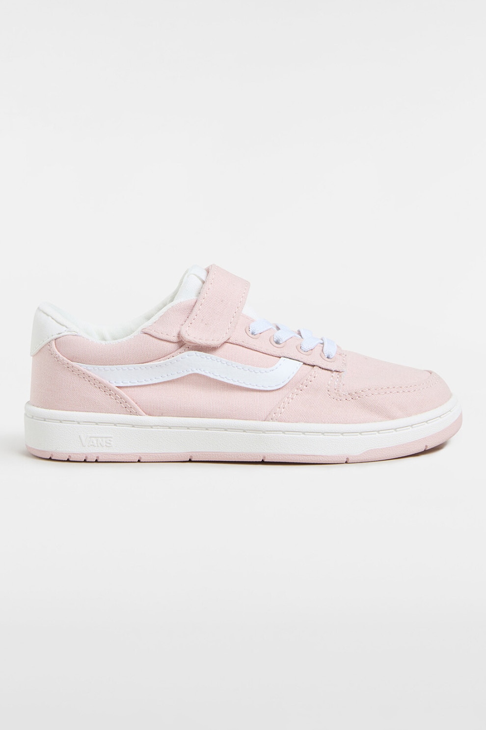 Vans, Pantofi sport din material textil cu inchidere velcro, Roz deschis, 32 EU