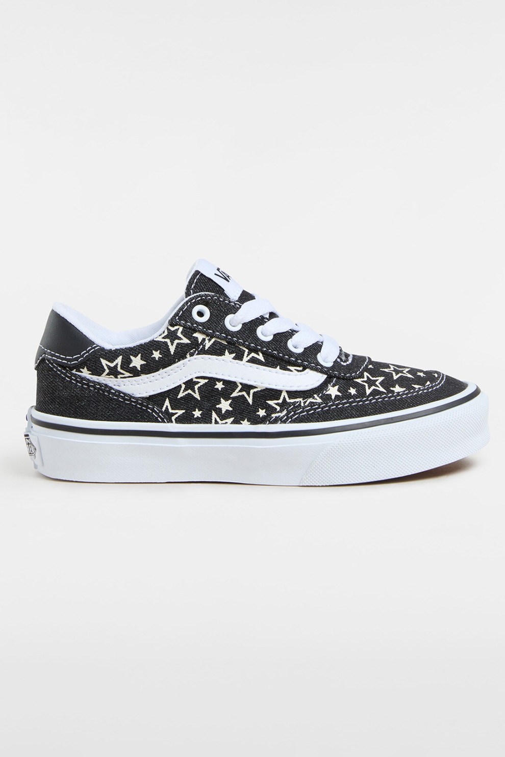 Vans, Tenisi low cut cu imprimeu cu stele, Alb, Negru, 37 EU