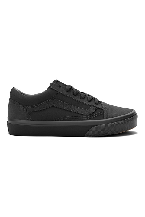 Vans, Pantofi sport din piele cu sireturi, Negru