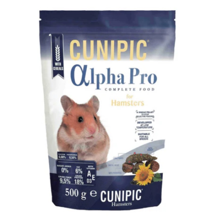 CUNIPIC Alpha Pro, hrana hamsteri, 500g