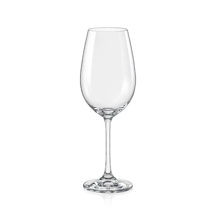 Crystalex Viola fehérboros pohár készlet 350 ml, 6 darab, ólommentes kristály, környezetbarát