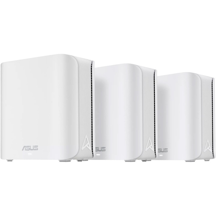 ASUS ZenWiFi BD4(W-3-PK) Mesh Wi-Fi rendszer, BE3600, kétsávos, 600 négyzetméteres lefedettség, négymagos 1.5 GHz-es CPU, 128 MB-512 MB Flash-RAM, 2.5 G kétportos, AiProtection Pro, UA-Server-formálás, Adaptív SSSHID, VPN-Sh8tf