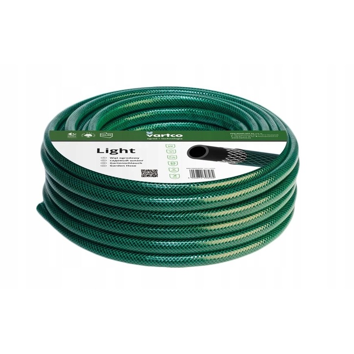 Градински маркуч Vartco, 30 м, 1", зелен, 3-слоен, устойчив на UV лъчи