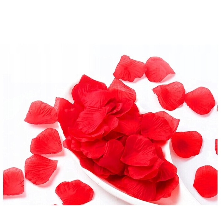 Set 500 Petale trandafir, Decorare pentru nunti si Valentine's Day, Rosu
