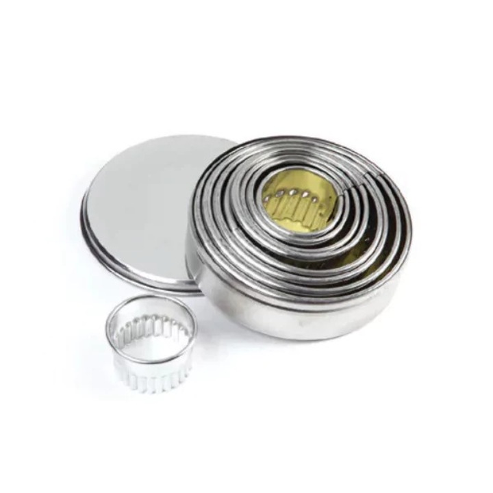 Set decupatoare inox festonate, 9 buc, Ø2-10.5 cm