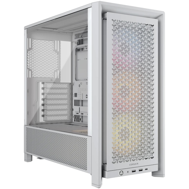 Компютърна кутия Corsair FRAME 4000D RS ARGB Modular High Airflow, Mid-Tower, Бял