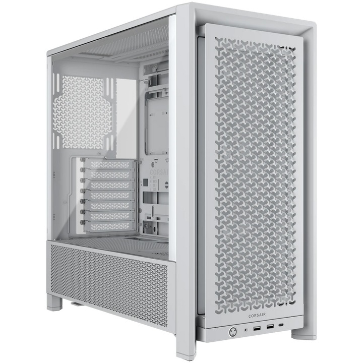 Corsair FRAME 4000D RS Модулна кутия тип „мид-тауър“ с висок въздушен поток, бяла
