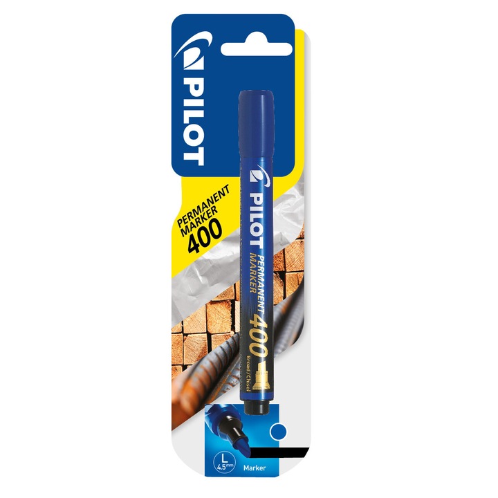 Marker permanent SCA-400, Pilot, albastru, 4mm, 205x65x16mm