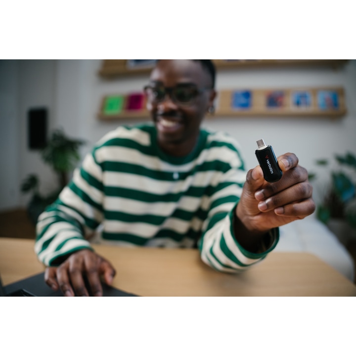 Stick Memorie Verbatim Plectra, USB-C, 3.2 Gen 1, 256 GB, Negru
