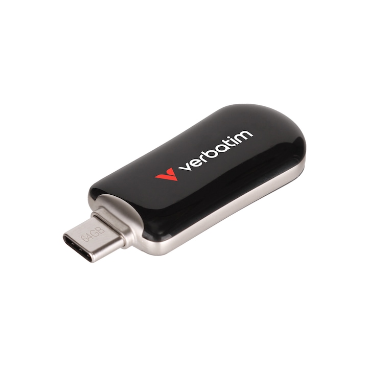 Stick Memorie Verbatim Plectra, USB-C, 3.2 Gen 1, 128 GB, Negru