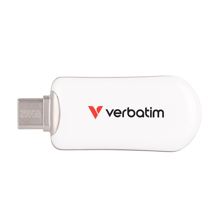 Verbatim Plectra Memory Stick, USB-C, 3.2 Gen 1, 256 GB, бял