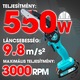 Herrgut Mini elektromos láncfűrész modernizált lánccal, akkumulátorral, 6", szénkefés motorral, 2 x 2000 mAh akkumulátorral, 550 W akkumulátorral, utántöltő kenőrendszerrel, kék/fekete