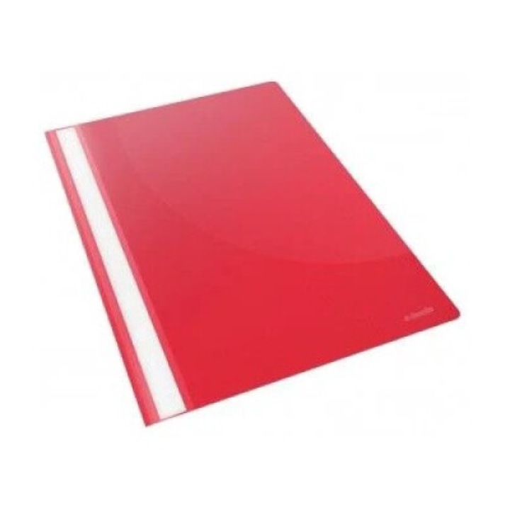 Set 50 buc. dosare plastic cu sina A4 Herlitz, rosu