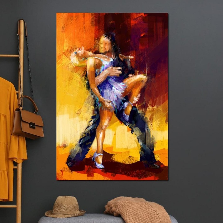 Картина на платно LuxCanva E1031, Tango Fire, 100% памучно платно 400g/m2, Дървена рамка, 70 X 100 см