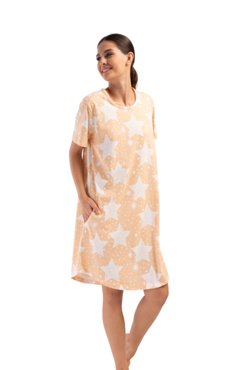 Camasa de noapte bumbac Vienetta, SunChild, crem