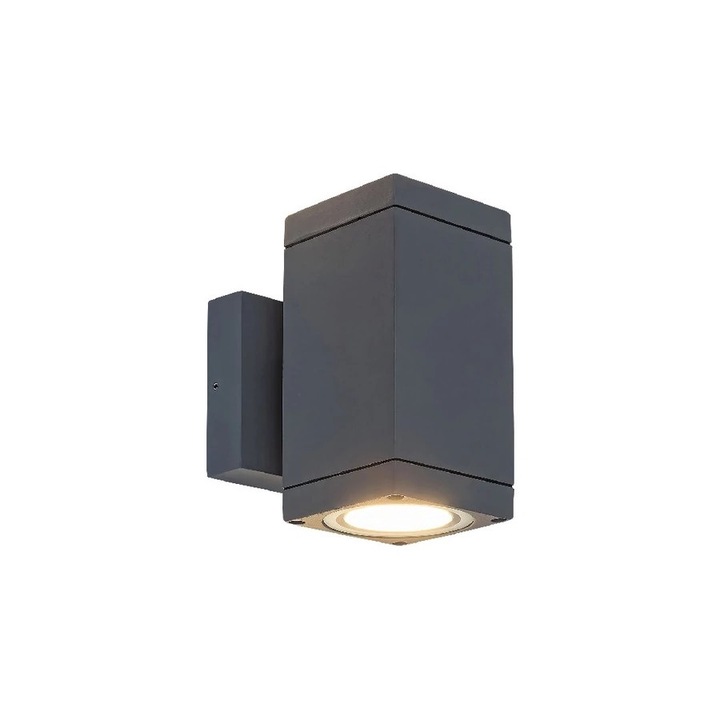 Aplica exterior BUFFALO GU10 aluminiu antracit cu abajur sticla transparentstil minimalist IP54 RABALUX - 7888