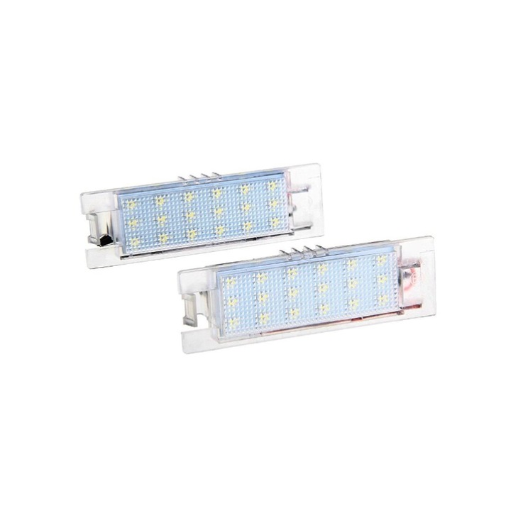 Set 2x lampi LED numar dedicate Opel Astra H Astra J Corsa D Corsa C Insignia Zafira B Vectra Meriva