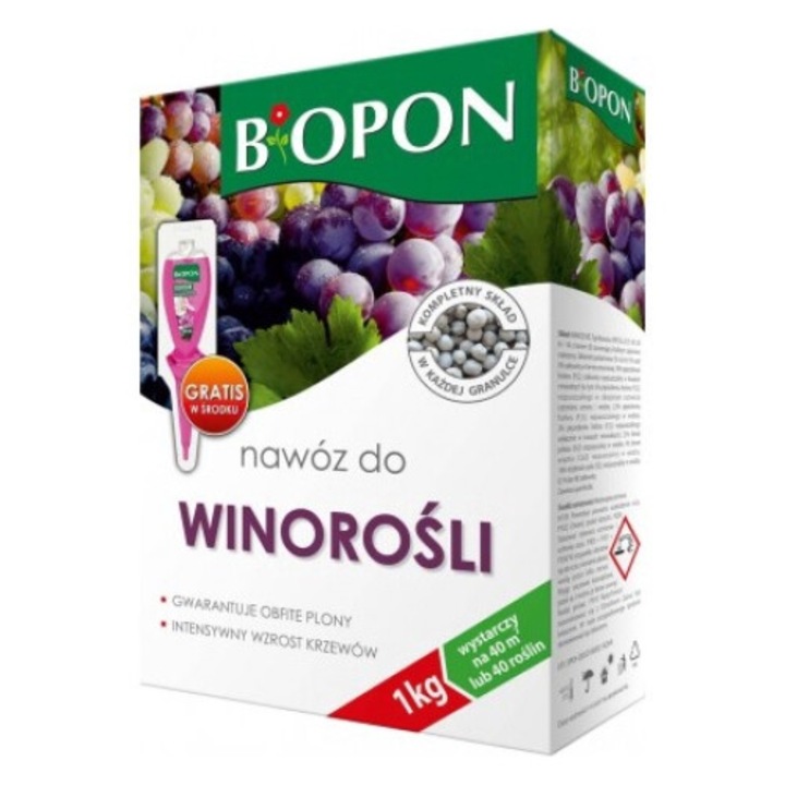 Ingrasamant specializat Biopon 1kg pentru plante, formula echilibrata, usor de aplicat, pentru flori si legume
