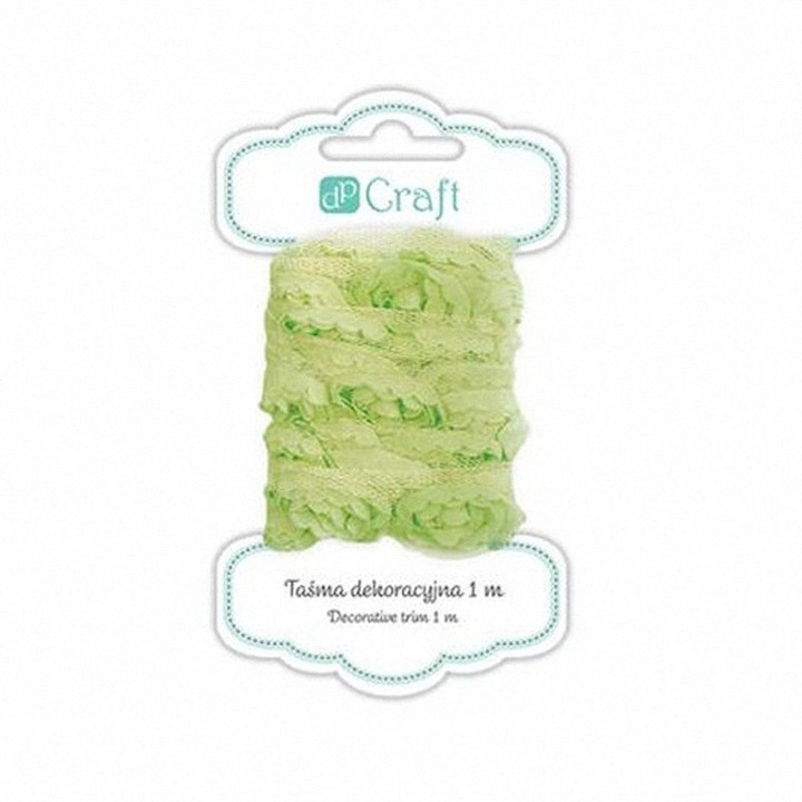 Tasma decorativa lime 1m, dp Craft, 2,5cm latime, 2023