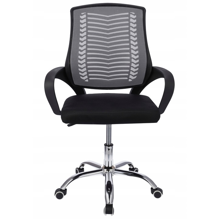 Scaun rotativ Jumi TOLEDO, gri/negru, 94-104cm x 64cm x 54cm, inaltime ajustabila