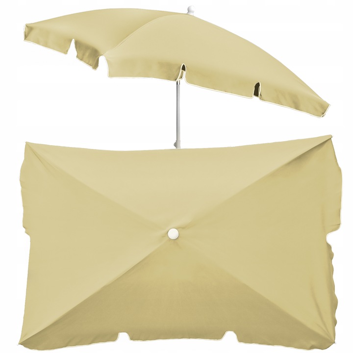 Umbrela de gradina, Nan, model OM-281868, 200x130cm, ecru, 4 brate