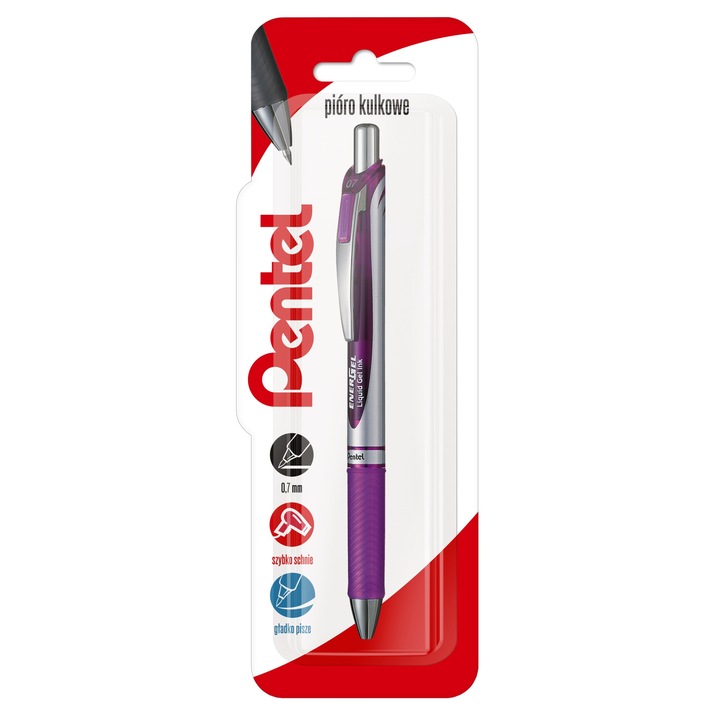 Pix 0,7 mm Pentel EnerGel BL77, fiolet, 1 bucata