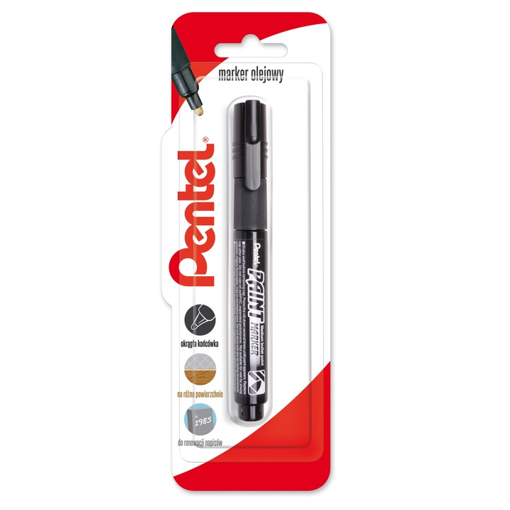 Маркер MMP20, Pentel, черен, 2.5-2.9 mm, 8.7 ml, 1 бр.