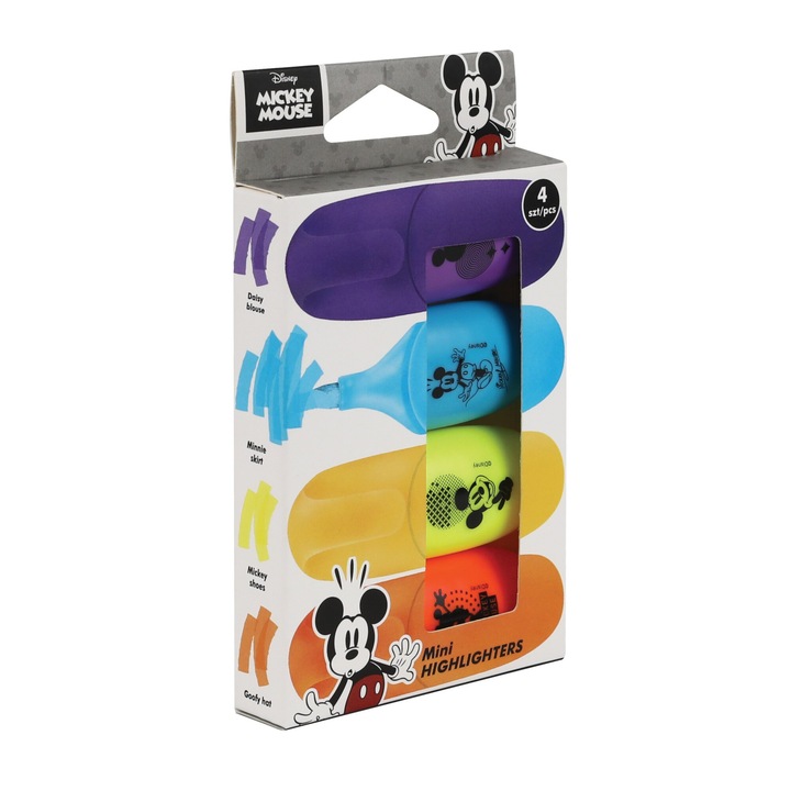Дисни Мики Маус мини маркер, 4 цвята, 5мм, 8х14см