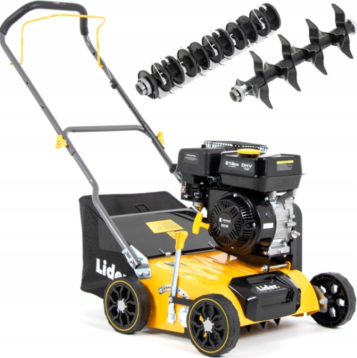 Scarificator, Lider, DKW40, 2 in 1, motor Ducar 6CP, latime de lucru 40cm, capacitate 45L