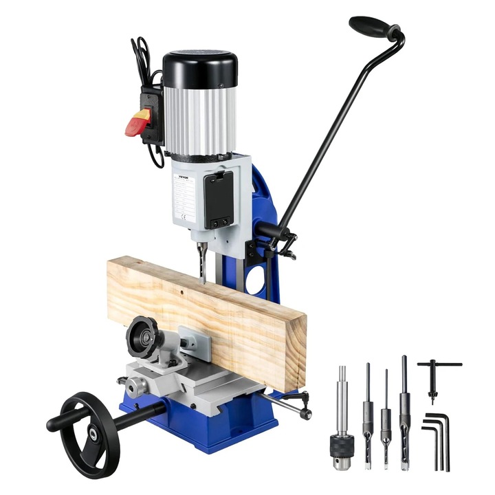 Настолна фреза, 370 W, 1400 RPM, дълбочина 13 mm, конструкция от чугун, черна
