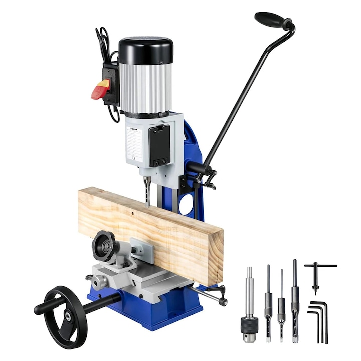 Настолна фреза, 370 W, 1400 RPM, дълбочина 13 mm, конструкция от чугун, черна