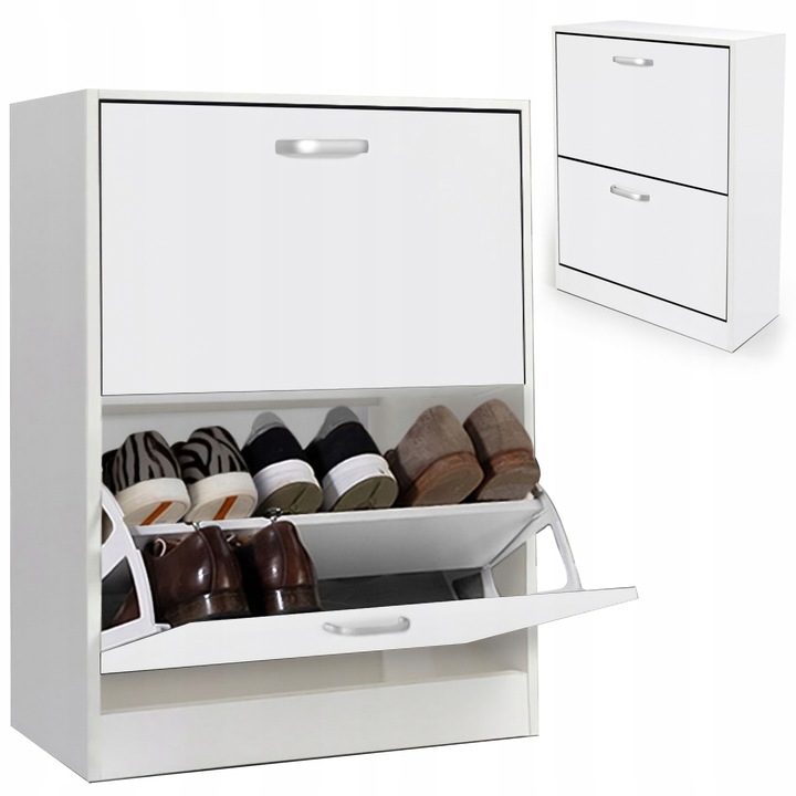 Шкаф за обувки Jumi, ПДЧ, бял