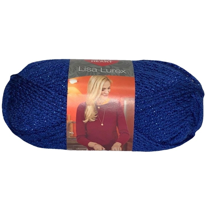 Red Heart Lisa Lurex textilcérna, akril/poliészter, 133m, 50g, kék