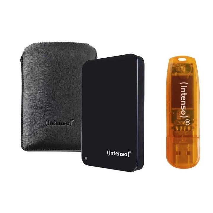 Discuri externe Intenso set 1TB + 64GB USB Stick, 2,5", USB3.2, negru